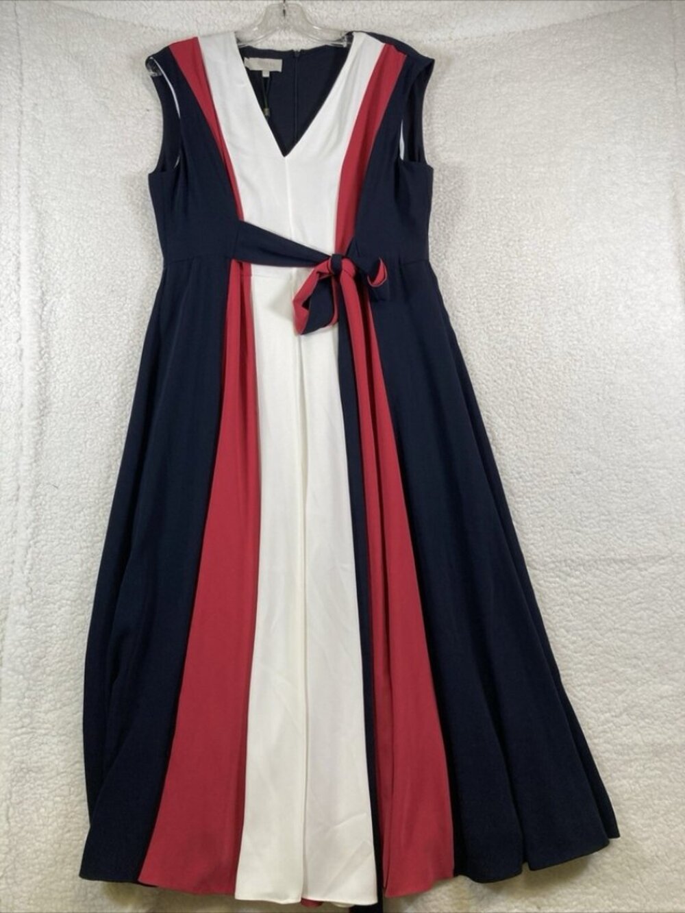 NWT Hobbs London Women's Bailly Fit and Flare Dress Red White Blue Size 12